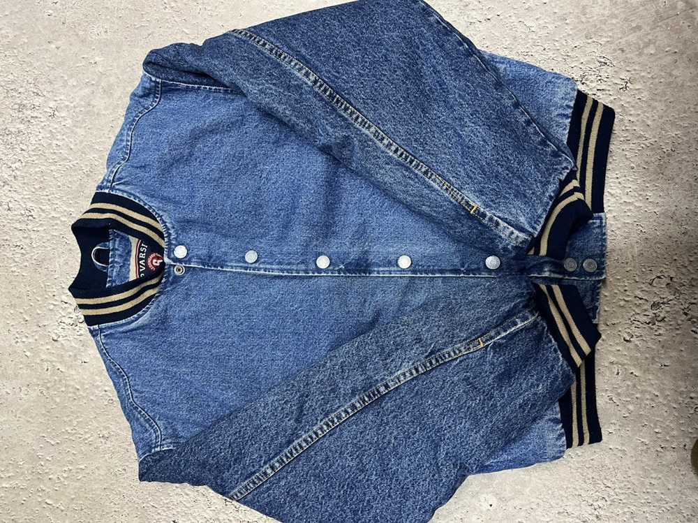 Gap × Varsity Jacket × Vintage VINTAGE Y2K Denim … - image 7