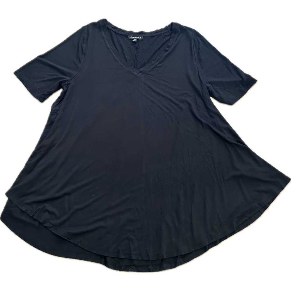 Other Lane Bryant Black V-Neck Soft Tee Women's P… - image 1