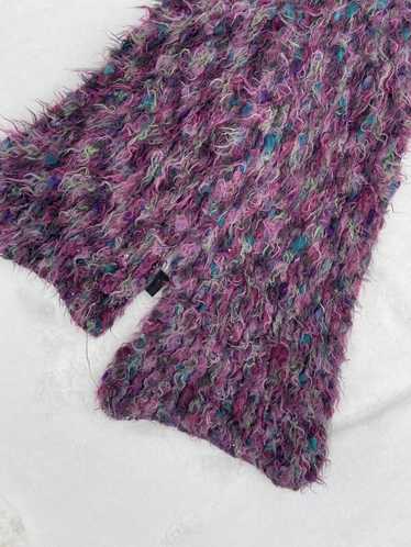 Vintage PURPLE AND TEAL KNIT SCARF
