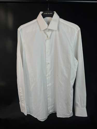 Prada × Vintage VTG Prada Shirt White with long sl