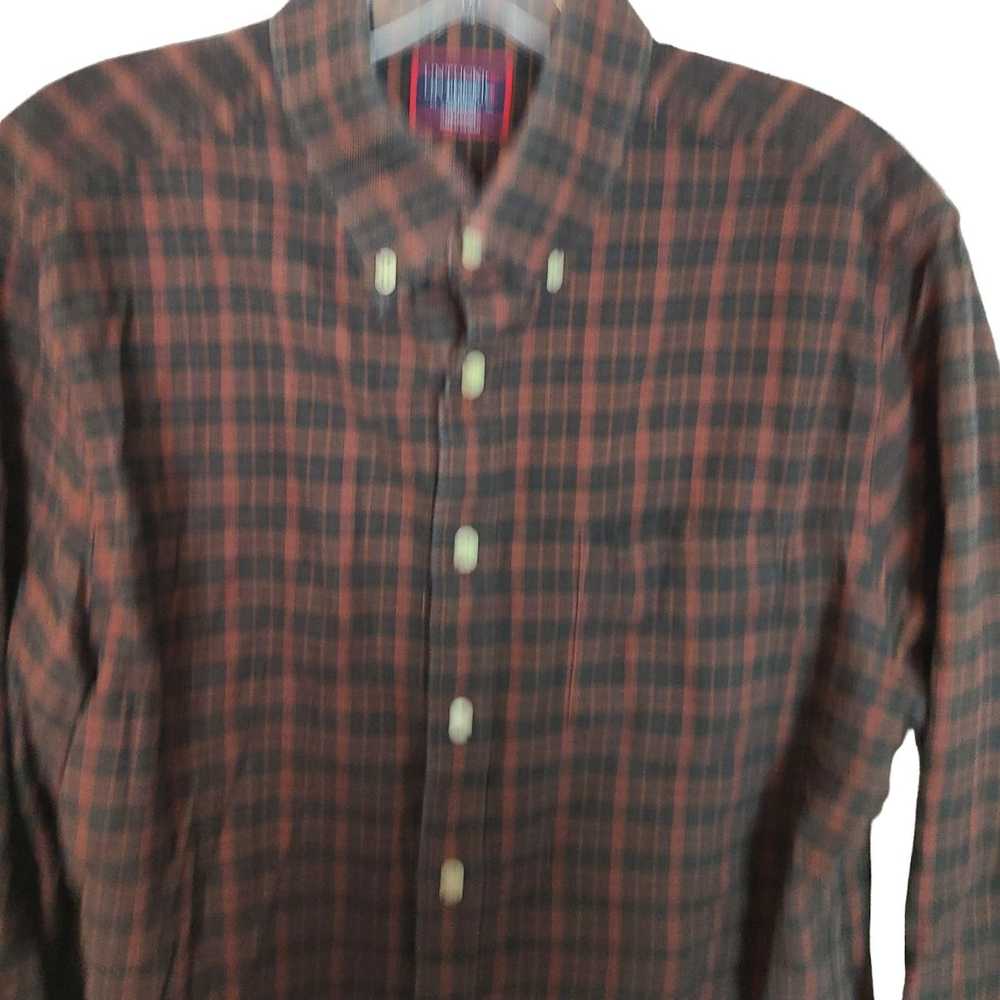 UNTUCKit UNTUCKit Mens M Brown Black Plaid Long S… - image 2