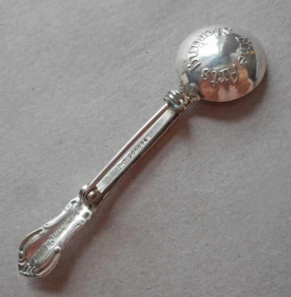 Sterling Silver Salt Spoon Pin Fine Arts Southern… - image 7