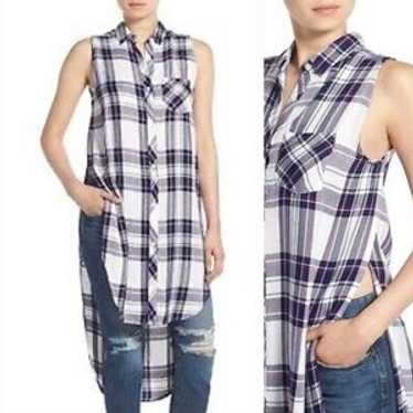 Rails Jordyn Plaid Sleeveless Button Down Midi Sh… - image 1