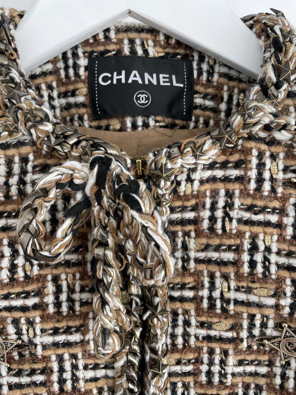 Chanel Chanel Brown Dallas Star Detail Tweed Jack… - image 5