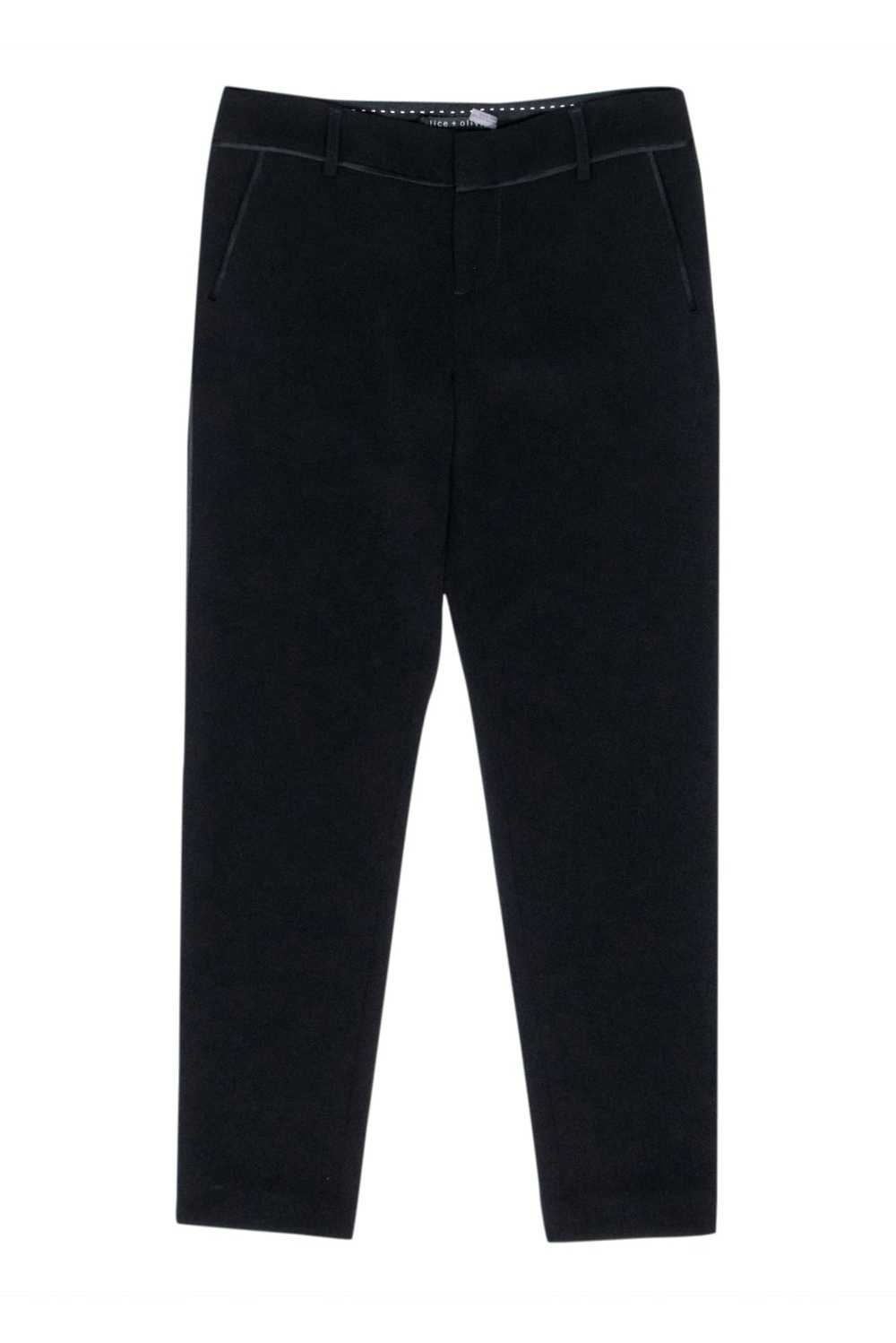 Alice & Olivia - Black Straight Leg Pants Sz 2 - image 1