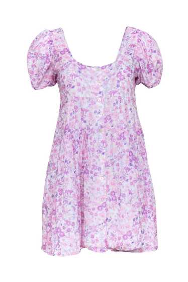 LoveShackFancy - Pink & Lavender Floral Puff Sleev