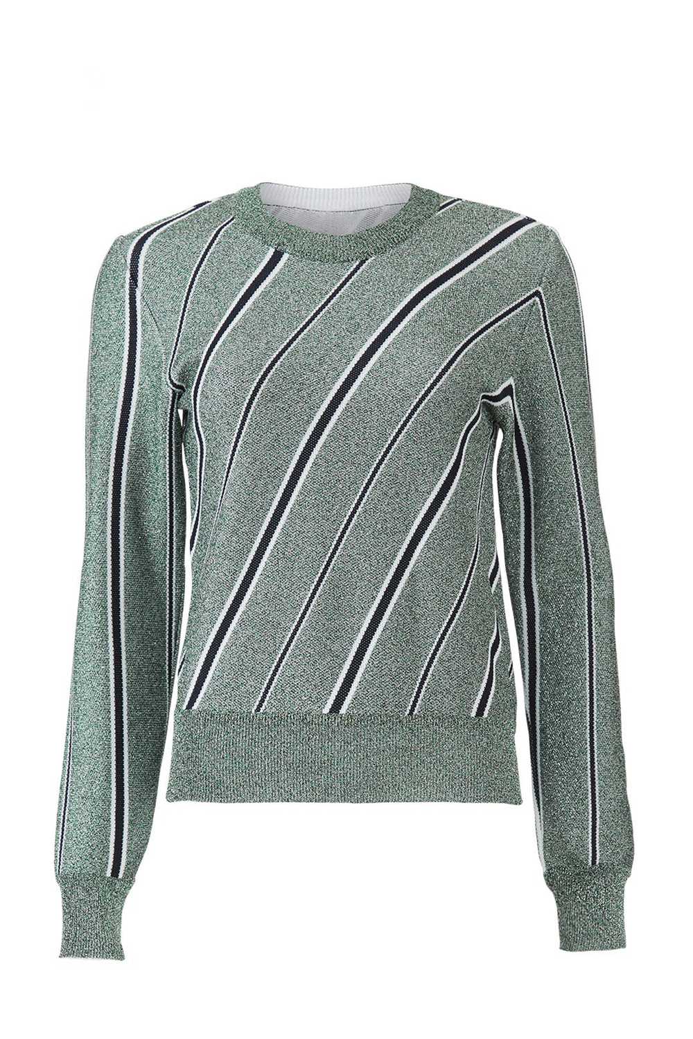 Cedric Charlier Striped Lurex Sweater - image 4