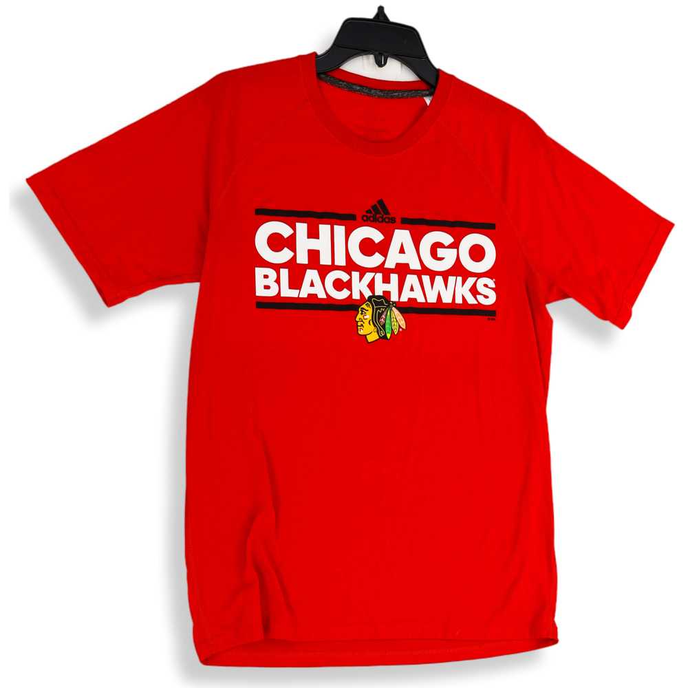 adidas Womens Red Chicago Blackhawks Short Sleeve… - image 3