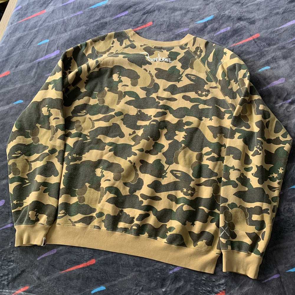 Bape × Kaws Bape x Kaws Bendy Camo Crewneck - image 2