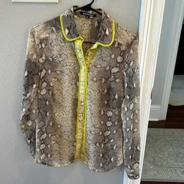 Snake Print Button Down Top - image 1