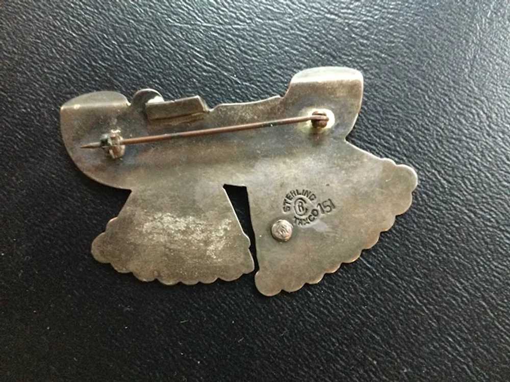Vintage Sterling Silver Taxco Mexico Brooch - image 2