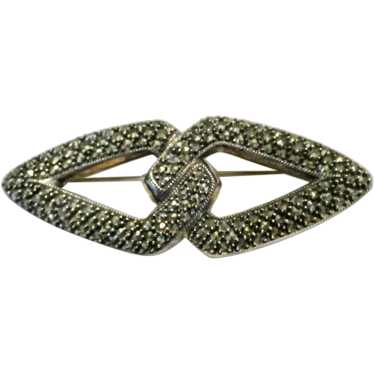 Art Deco Sterling & Marcasite Pin