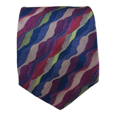 Missoni MISSONI Blue Wave Silk Tie ITALY 58"/ 3.7… - image 1