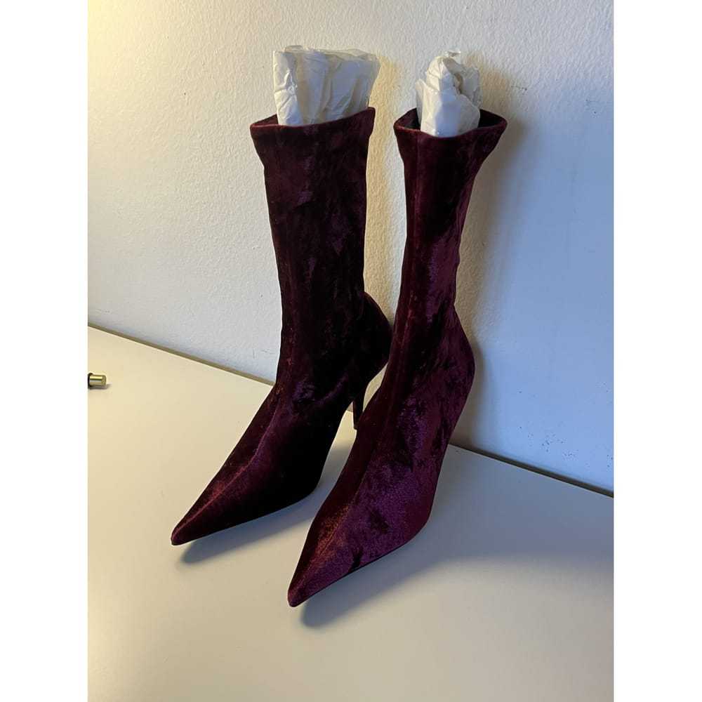 Balenciaga Knife velvet boots - image 2