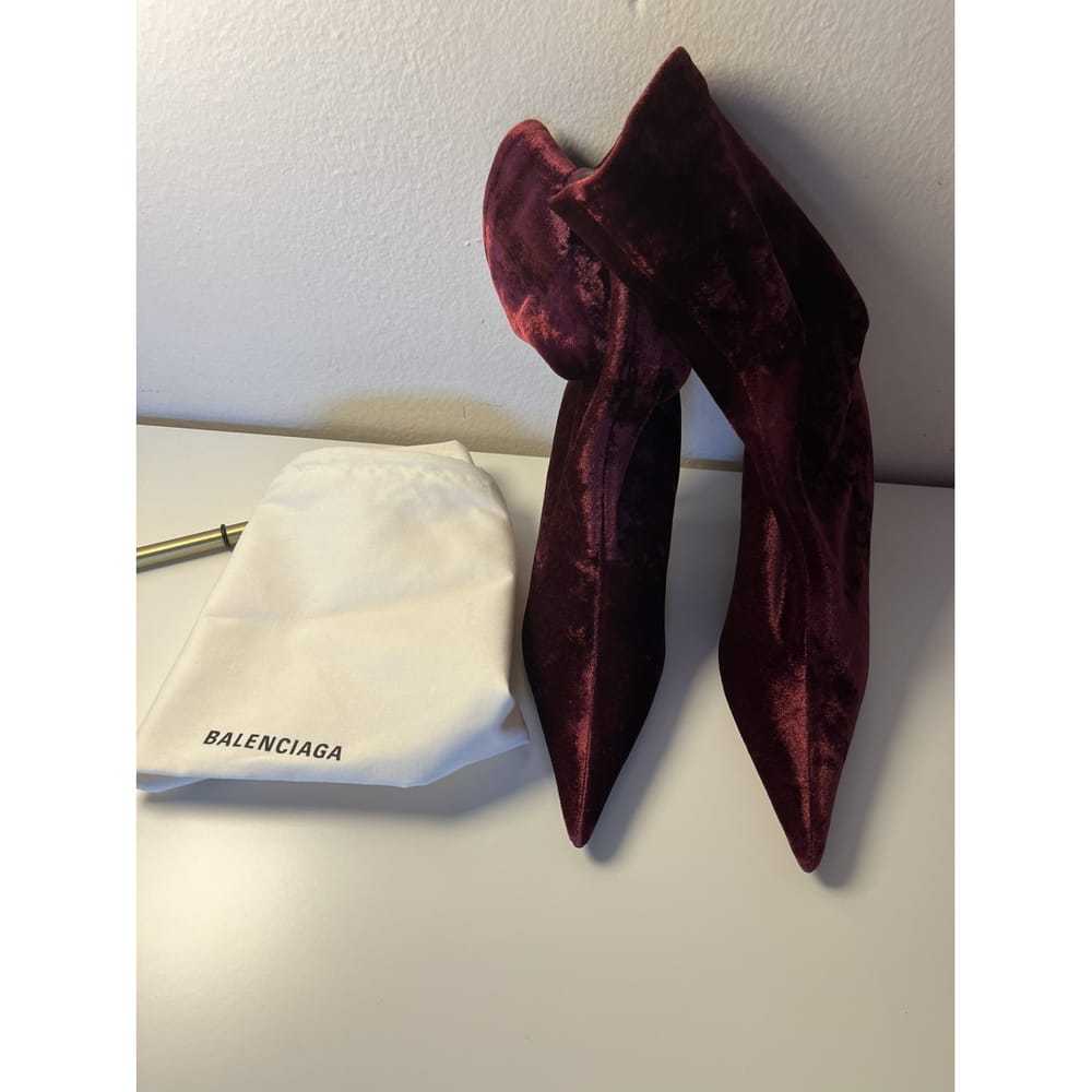 Balenciaga Knife velvet boots - image 3