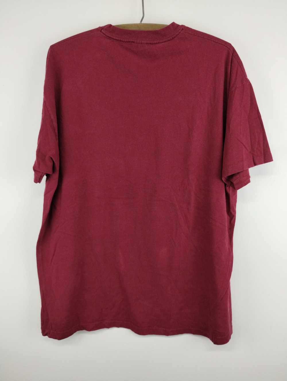 Tee × Tee Shirt × Vintage Vintge Blank Red Hanes … - image 2