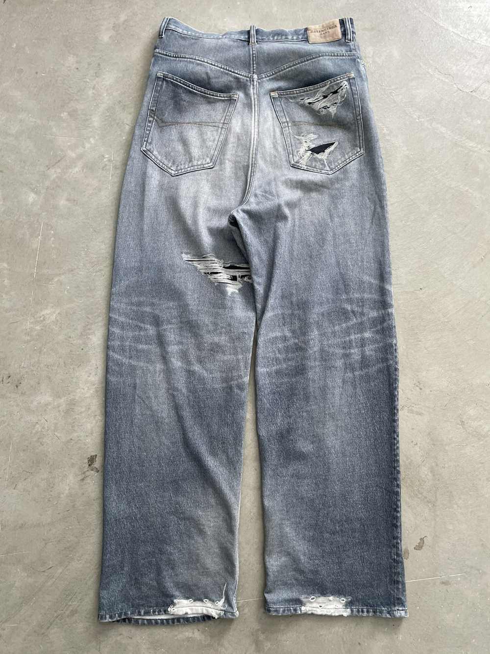 Balenciaga Balenciaga Trompe L’Oeil wide leg jeans - image 10