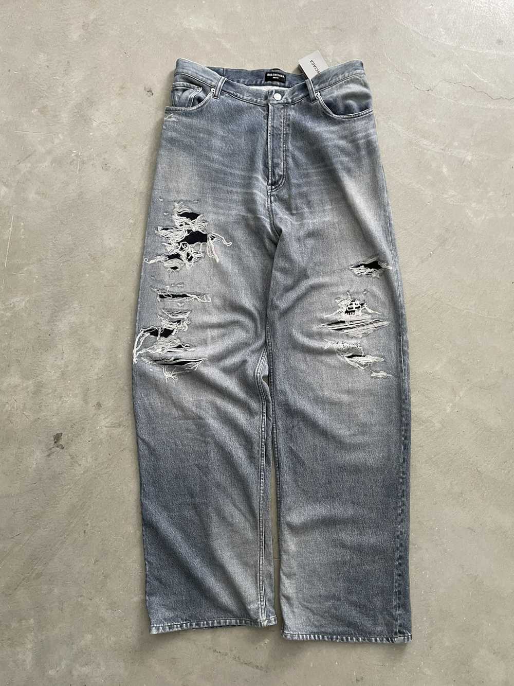 Balenciaga Balenciaga Trompe L’Oeil wide leg jeans - image 1