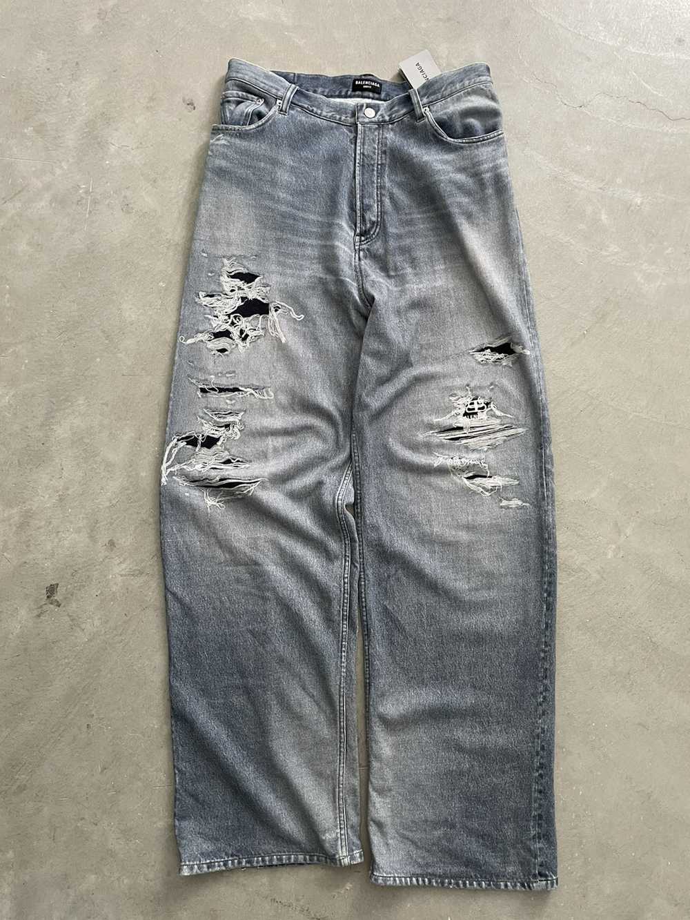 Balenciaga Balenciaga Trompe L’Oeil wide leg jeans - image 2