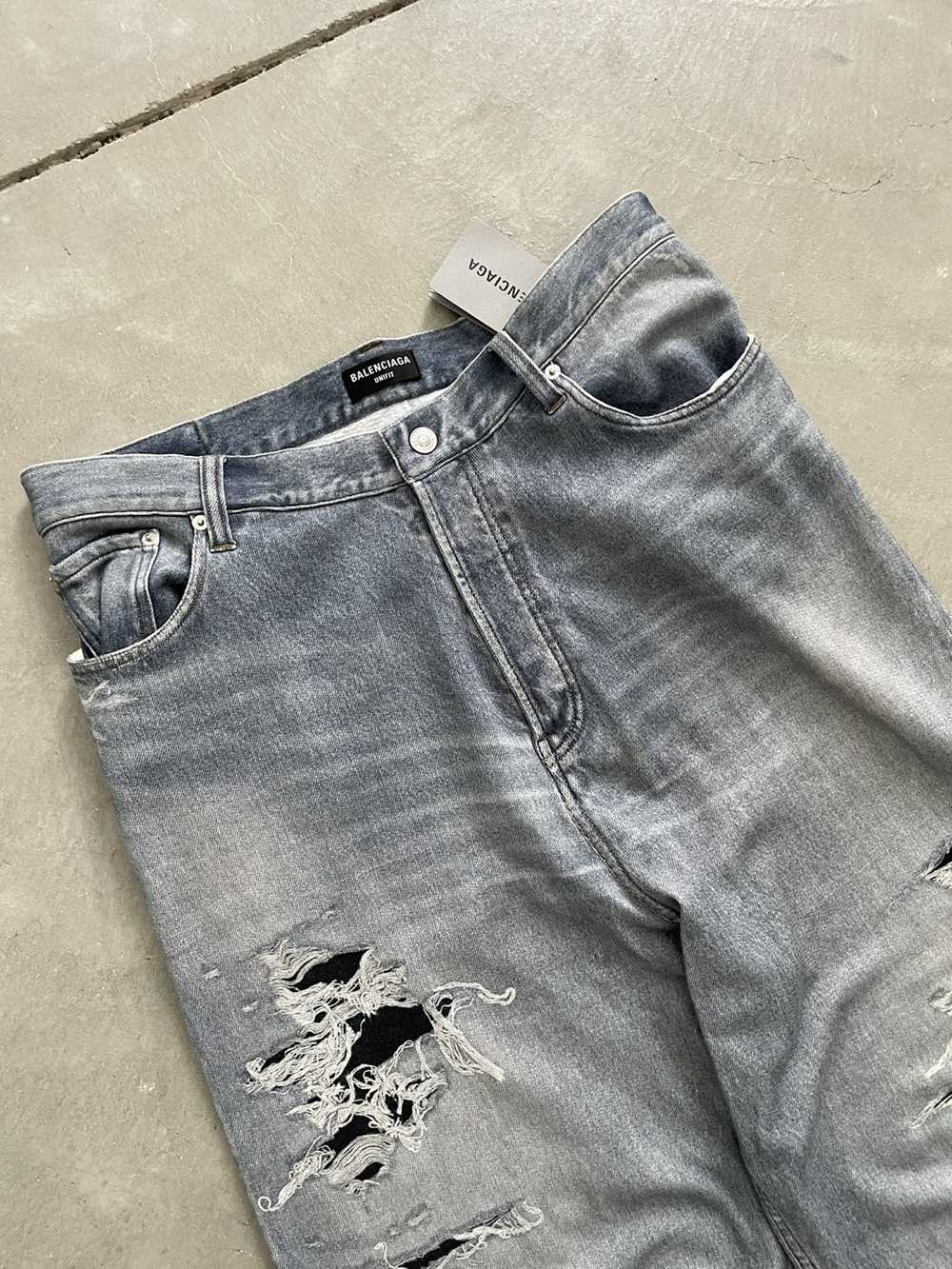 Balenciaga Balenciaga Trompe L’Oeil wide leg jeans - image 3