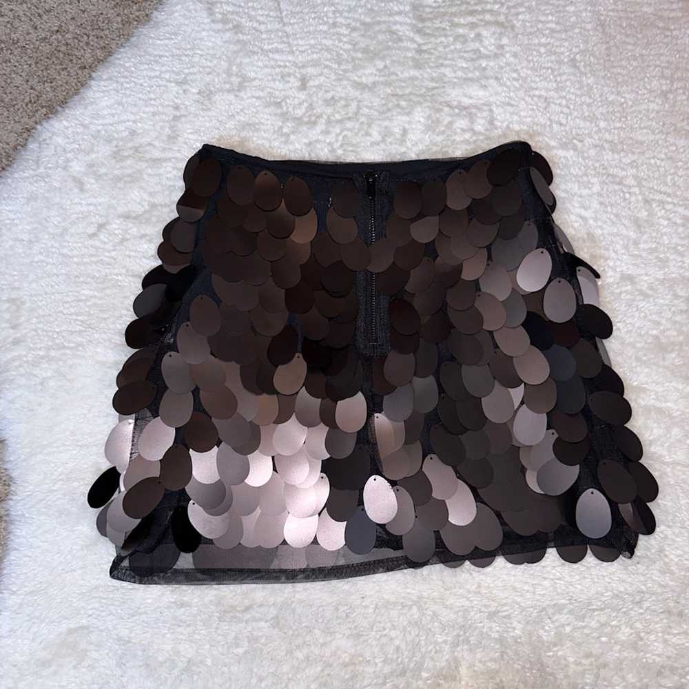 Topshop Topshop sequin disk mini skirt in black - image 2