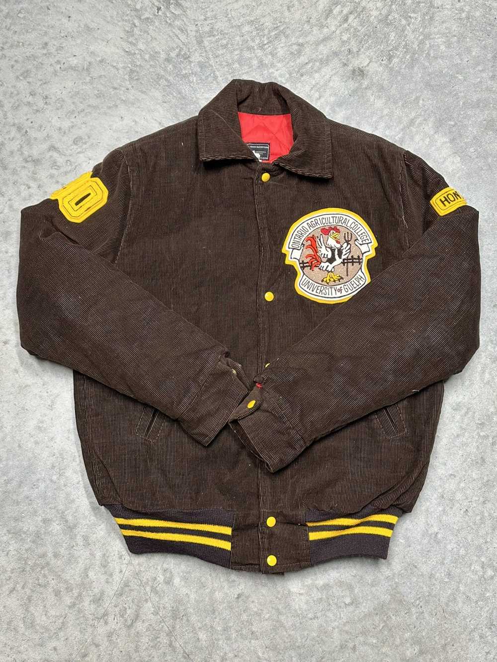 Designer × Varsity Jacket × Vintage Corduroy Vars… - image 1