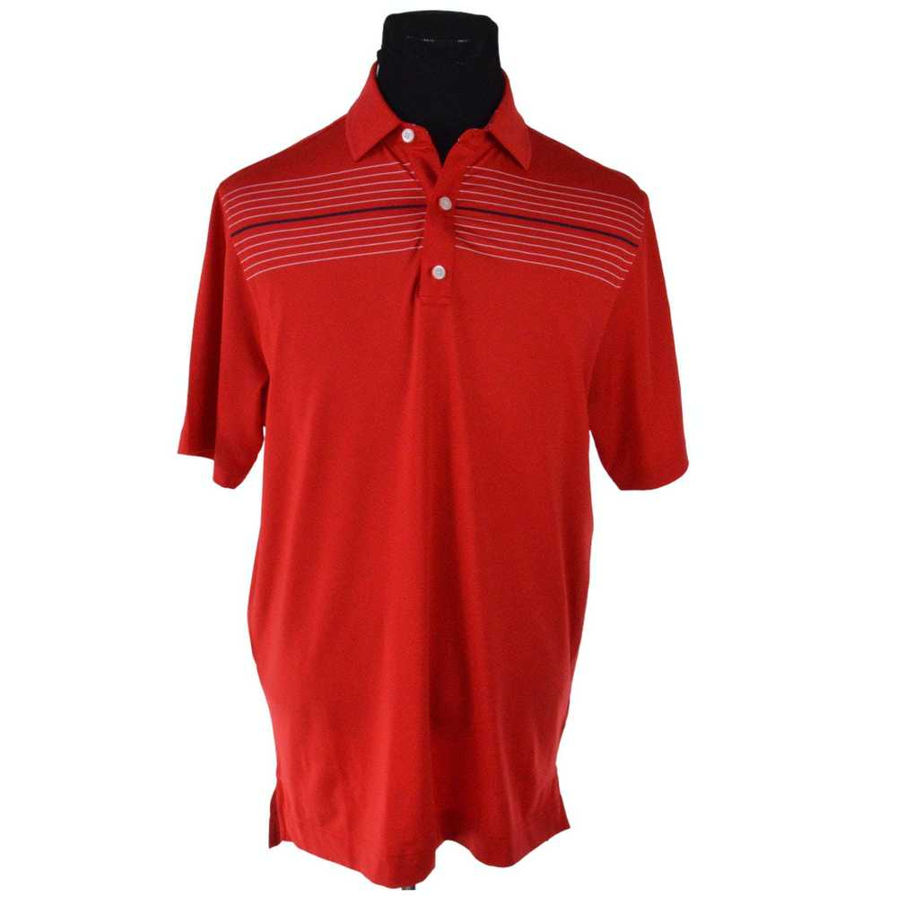 Footjoy Footjoy Mens Polo L Athletic Fit Red Whit… - image 1