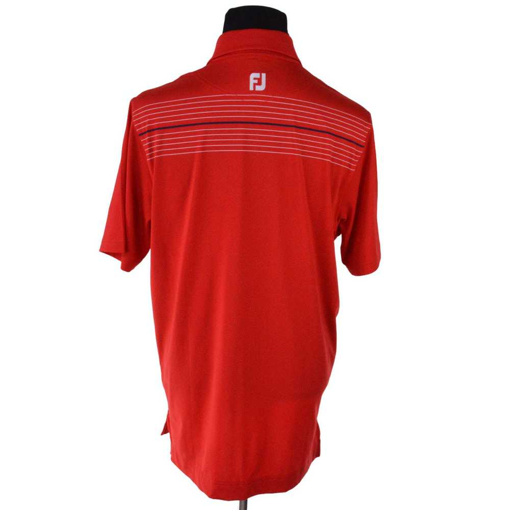 Footjoy Footjoy Mens Polo L Athletic Fit Red Whit… - image 3