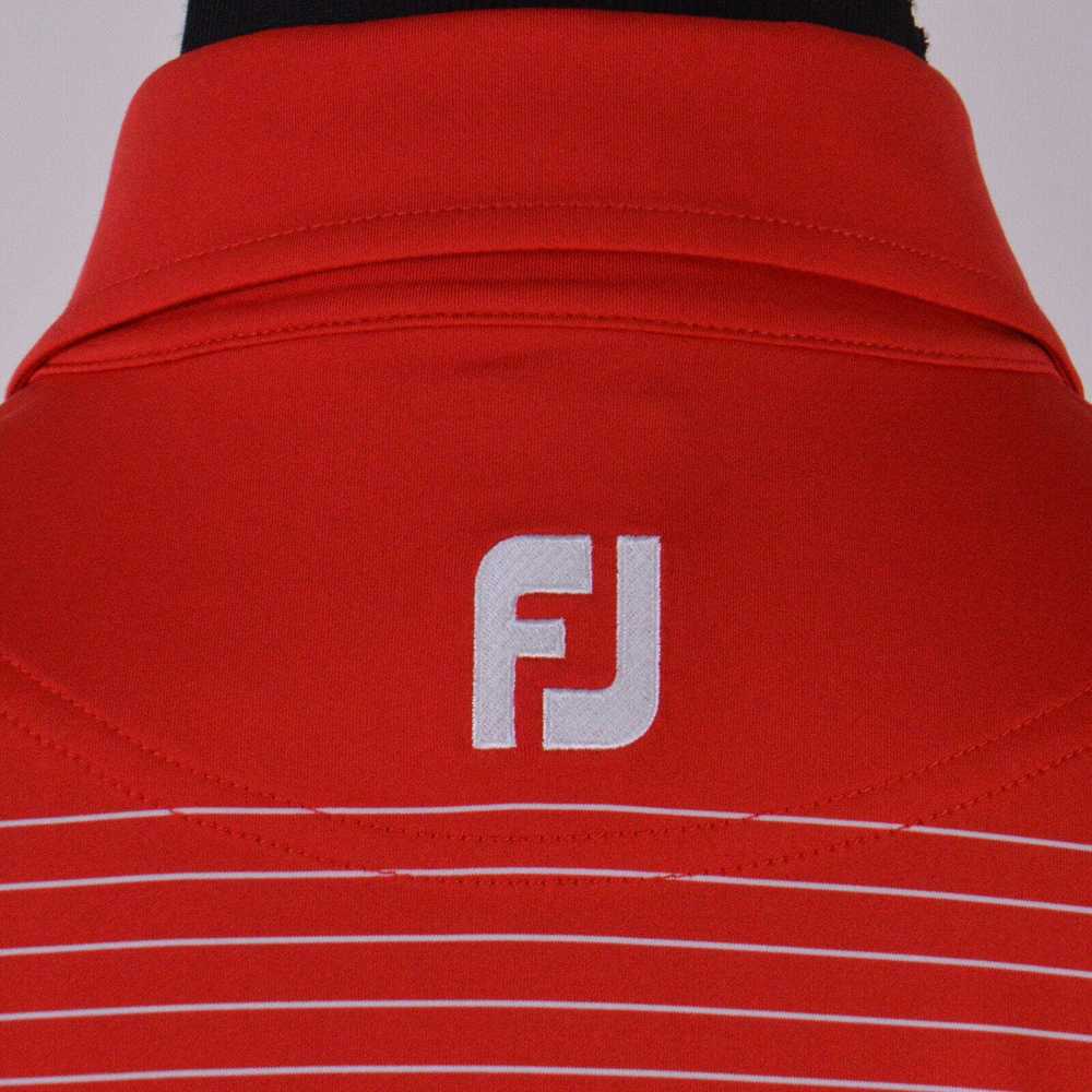 Footjoy Footjoy Mens Polo L Athletic Fit Red Whit… - image 4