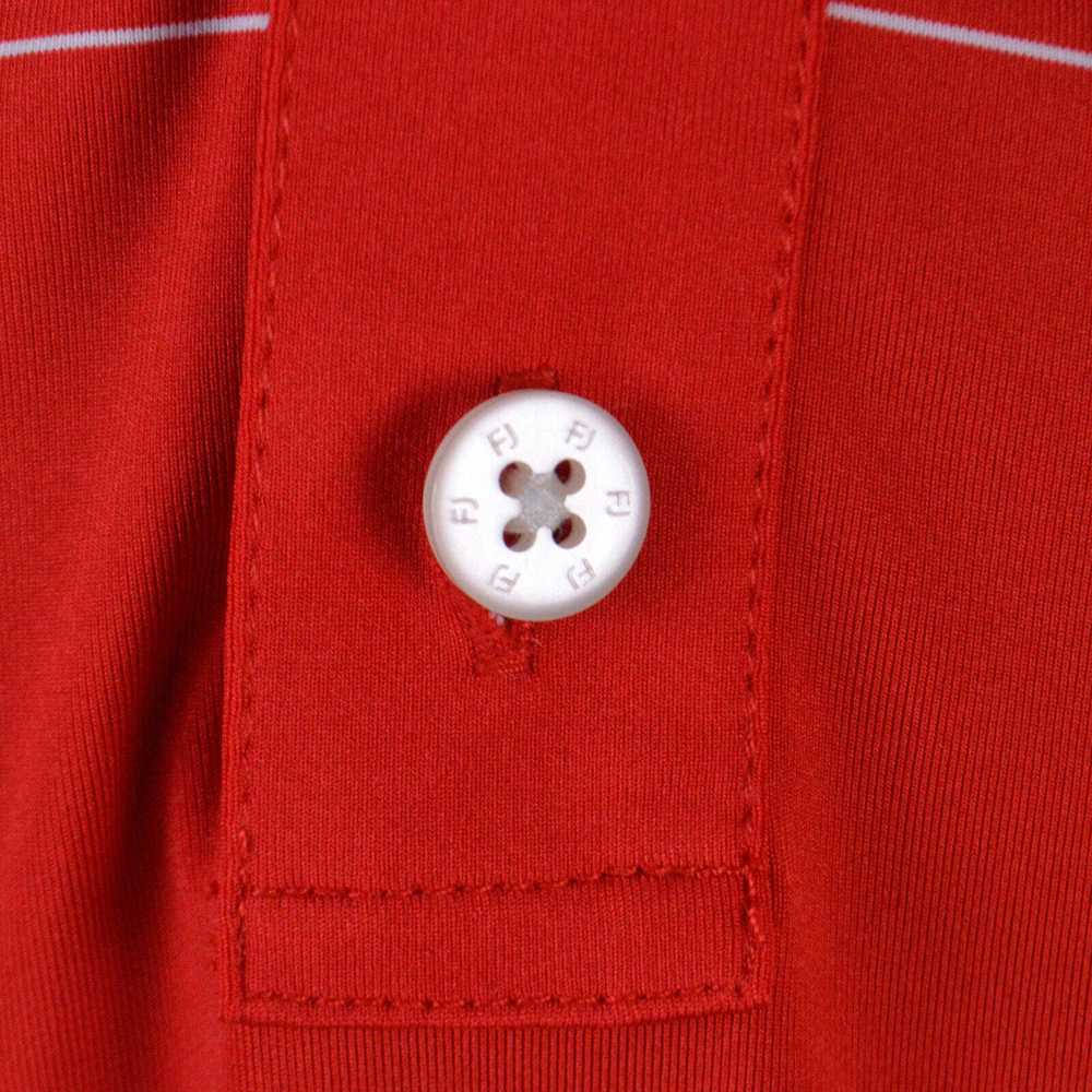 Footjoy Footjoy Mens Polo L Athletic Fit Red Whit… - image 5