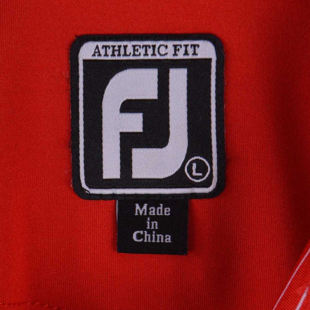 Footjoy Footjoy Mens Polo L Athletic Fit Red Whit… - image 6