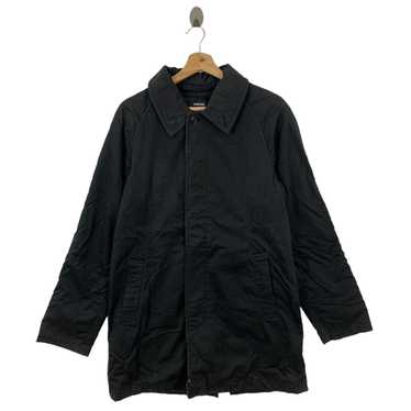 CABANE DE ZUCCA Navy Blue Moto Style Lightweight Cotton Zip