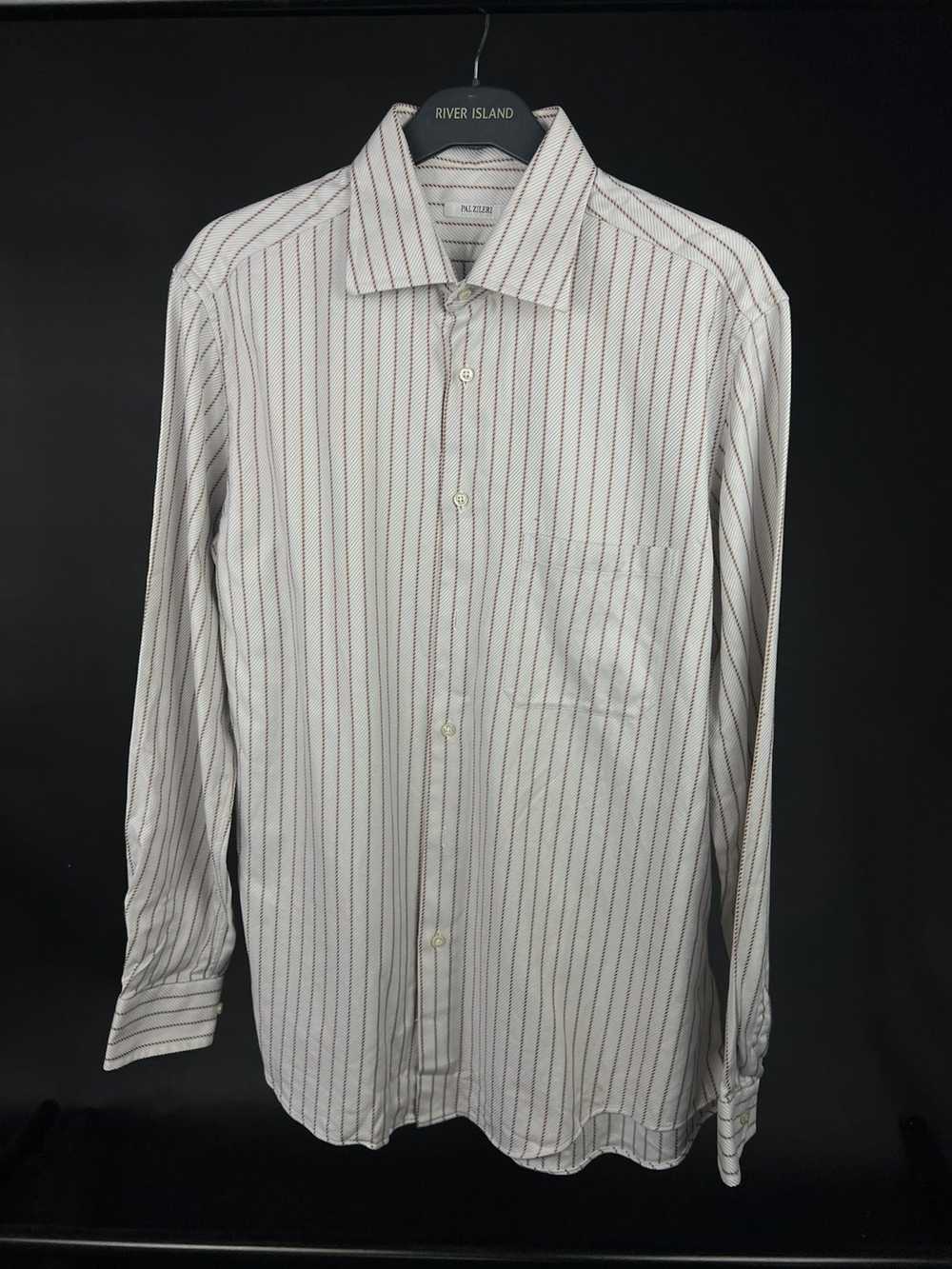 Pal Zileri × Vintage VTG Pal Zileri shirt white w… - image 1