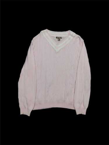 Vintage Y2K White Stag Vneck Sweater