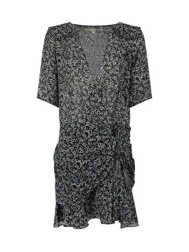 Veronica Beard Black Floral Print Sheer Dress - image 1