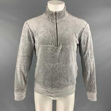 Barneys New York Grey Cotton Modal 14 Zip Pullover - image 1