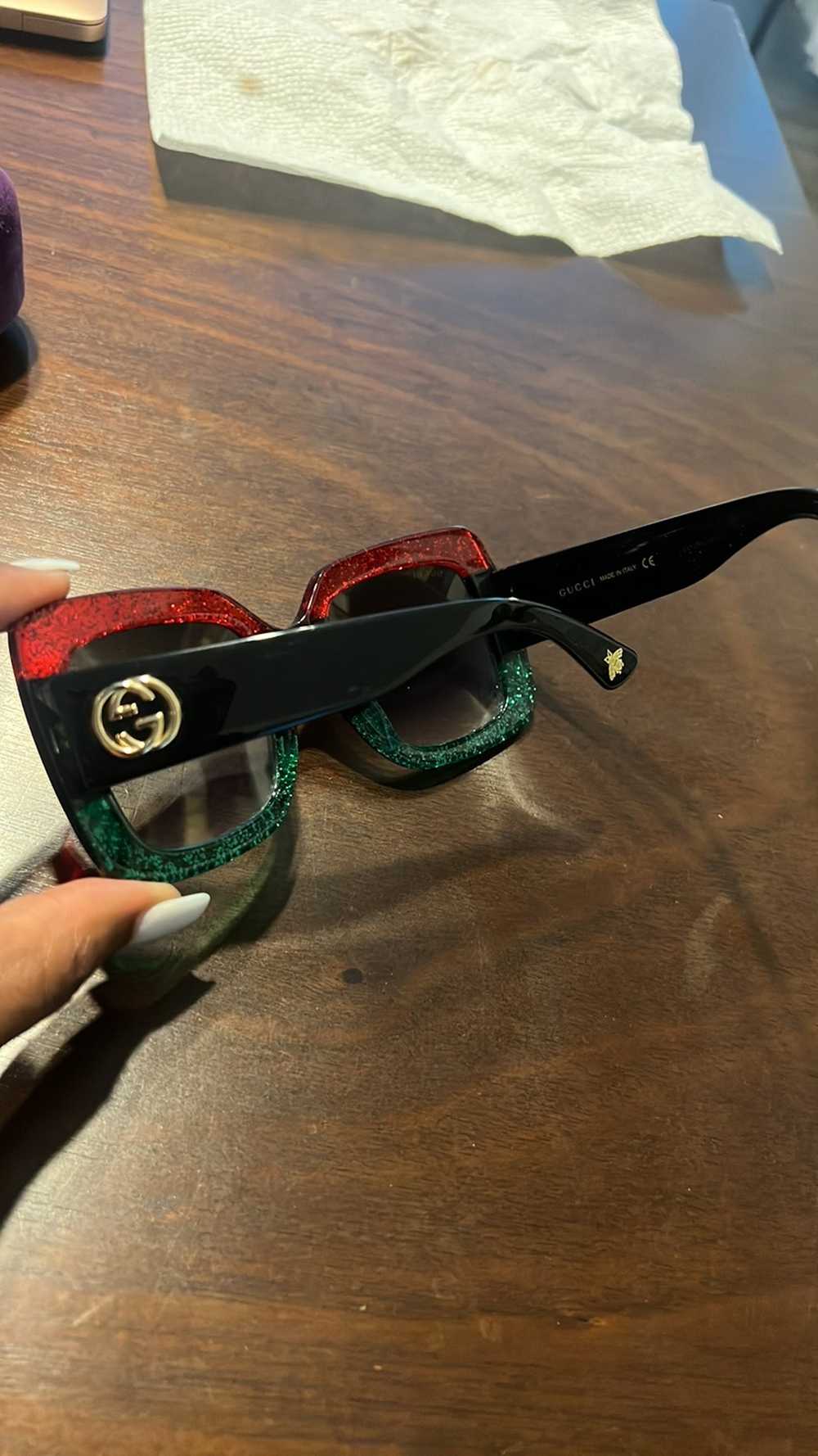 Gucci Web Accent Oversize Sunglasses - image 2