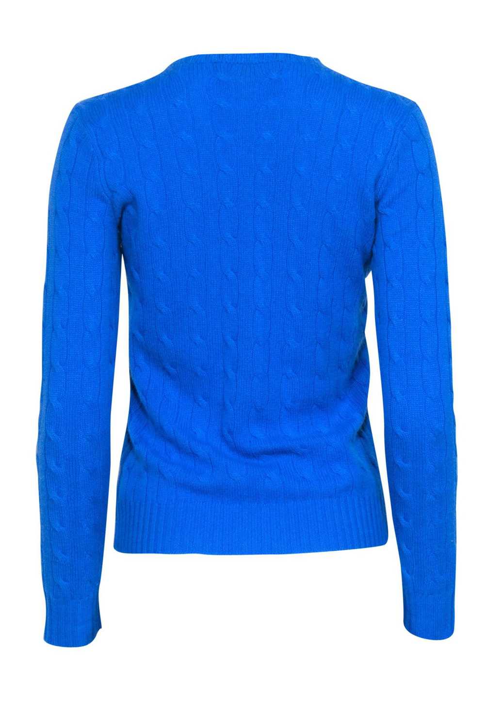 Ralph Lauren - Blue Cable Knit Sweater Sz S - image 3