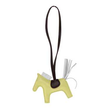 Hermes Rodeo GM Bag Charm Rouge Sellier / Blue Brume / Jaune Bourgeon