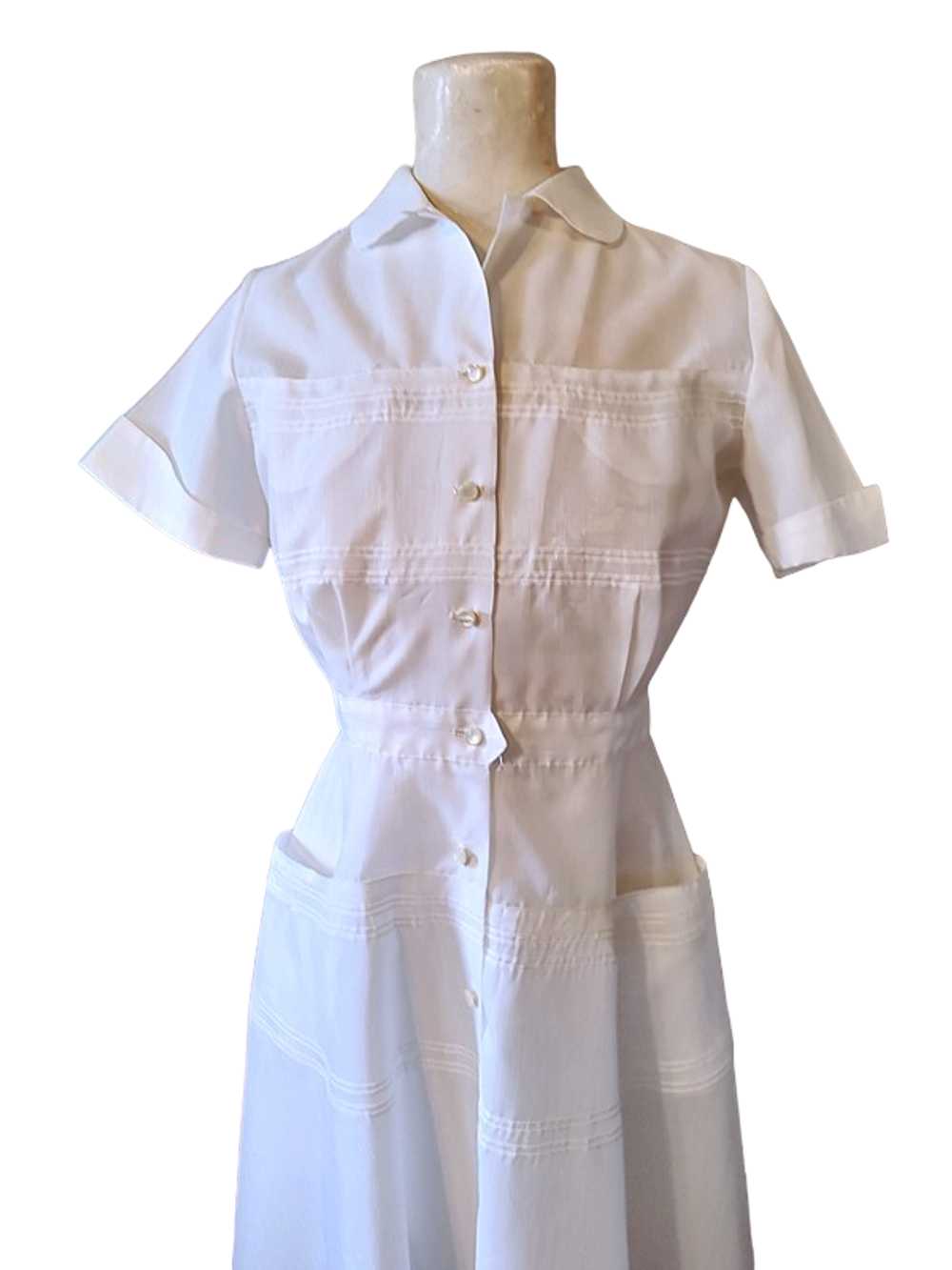 Vintage 1950s Unworn White Nurses Waitress Unifor… - image 2