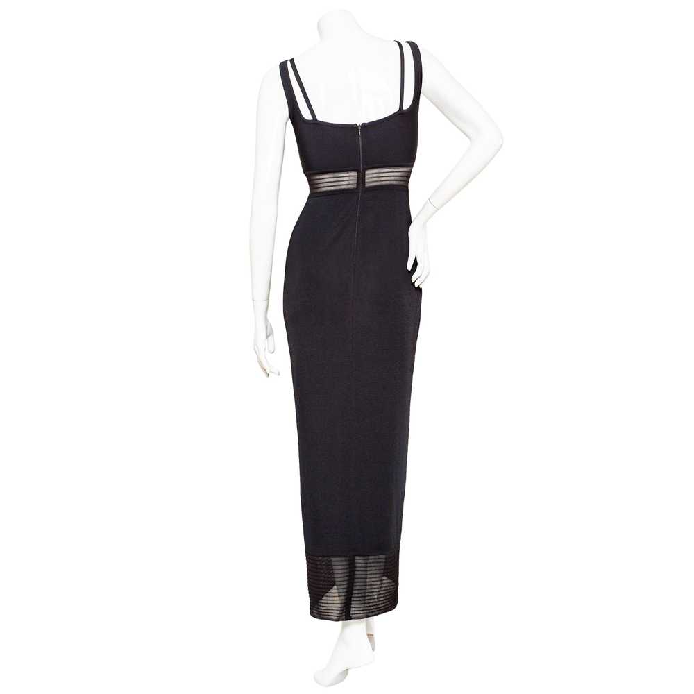 Vintage Black Sheer Rib Dress - image 2