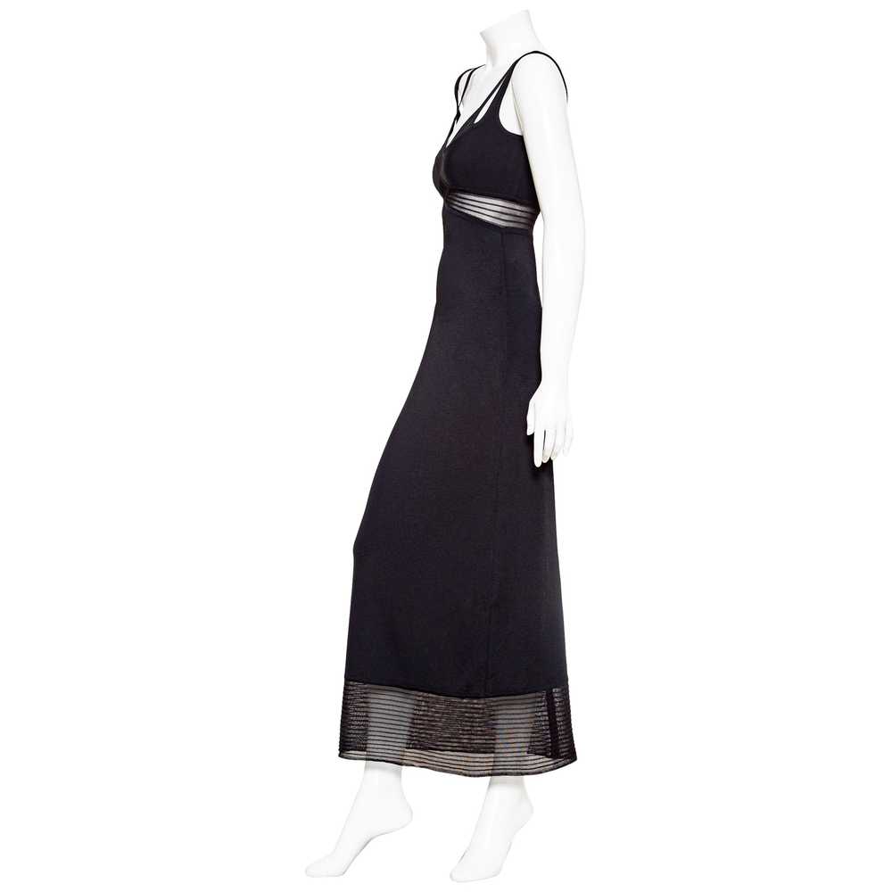 Vintage Black Sheer Rib Dress - image 3