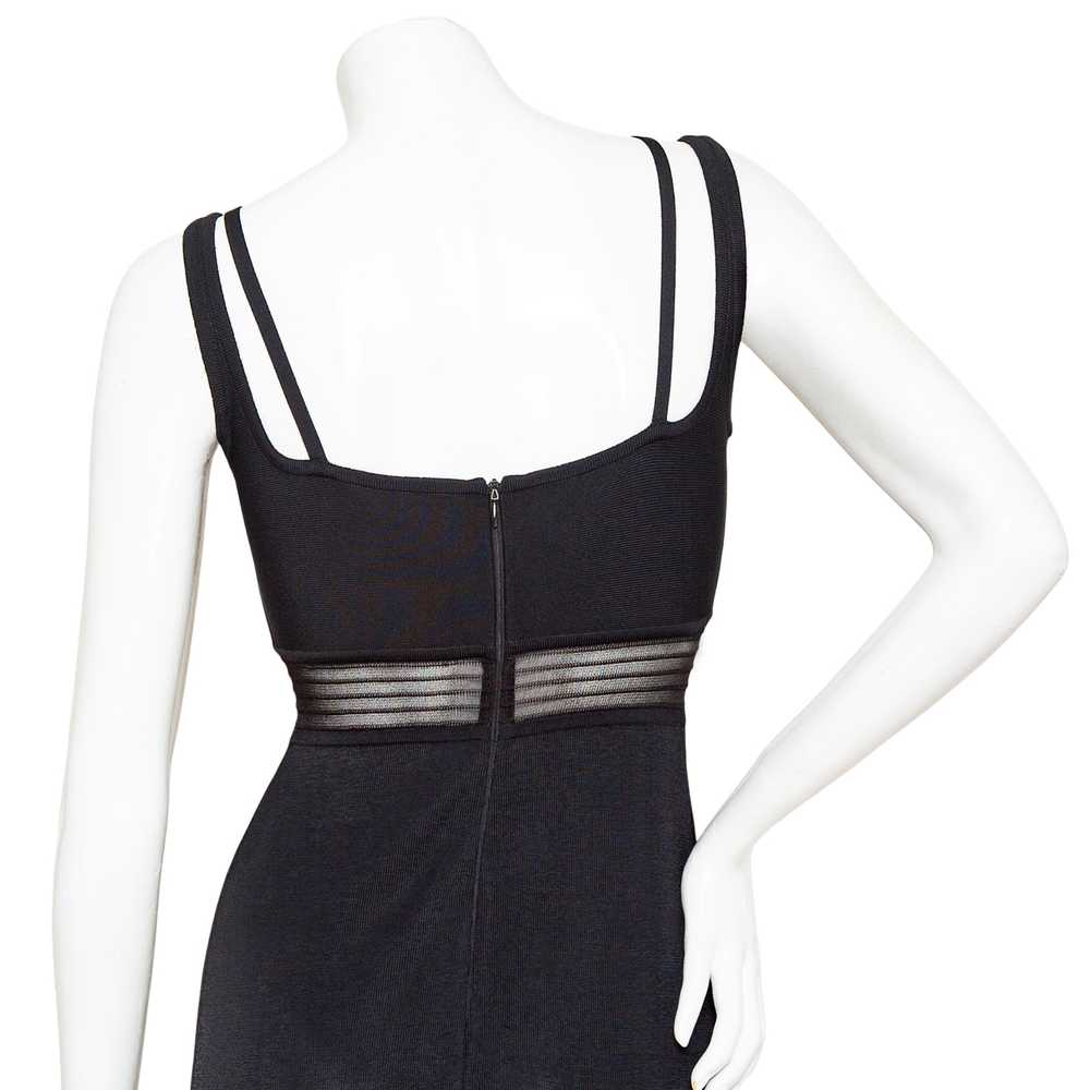 Vintage Black Sheer Rib Dress - image 5