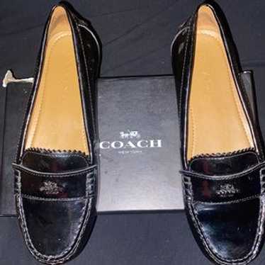 靴 COACH  ODETTE CRKL PATENT Coach Black Odette Patent Flats 8 (38.5) | Mercari