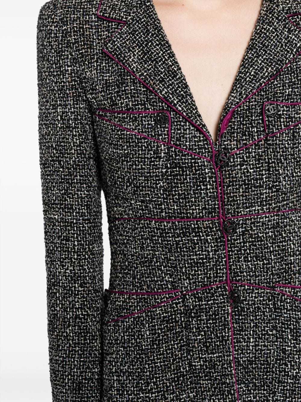 CHANEL Pre-Owned 2003 single-breasted tweed jacke… - image 5
