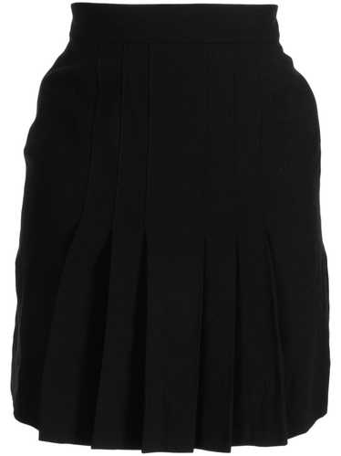 CHANEL Pre-Owned 1989 Tuck pleated miniskirt - Bl… - image 1