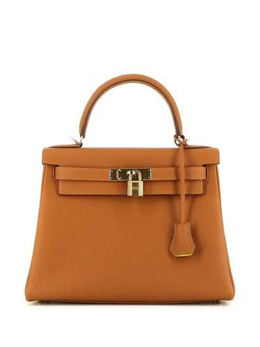 Hermes Kelly 32 Retourne Feu Chevre / Fire Orange Leather