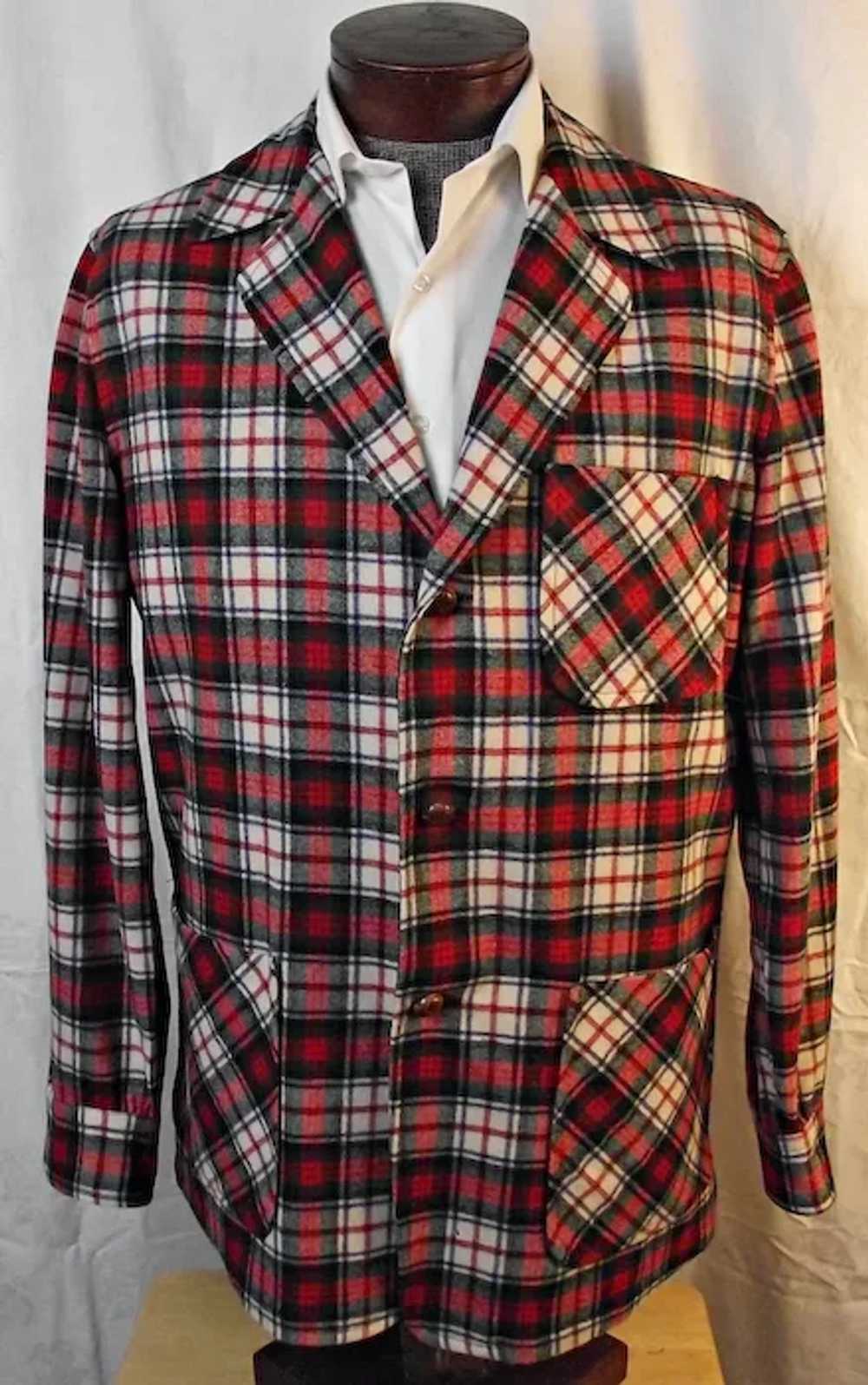 1960s Vtg Pendleton Mens 100% Wool 49er Jacket Pl… - image 2