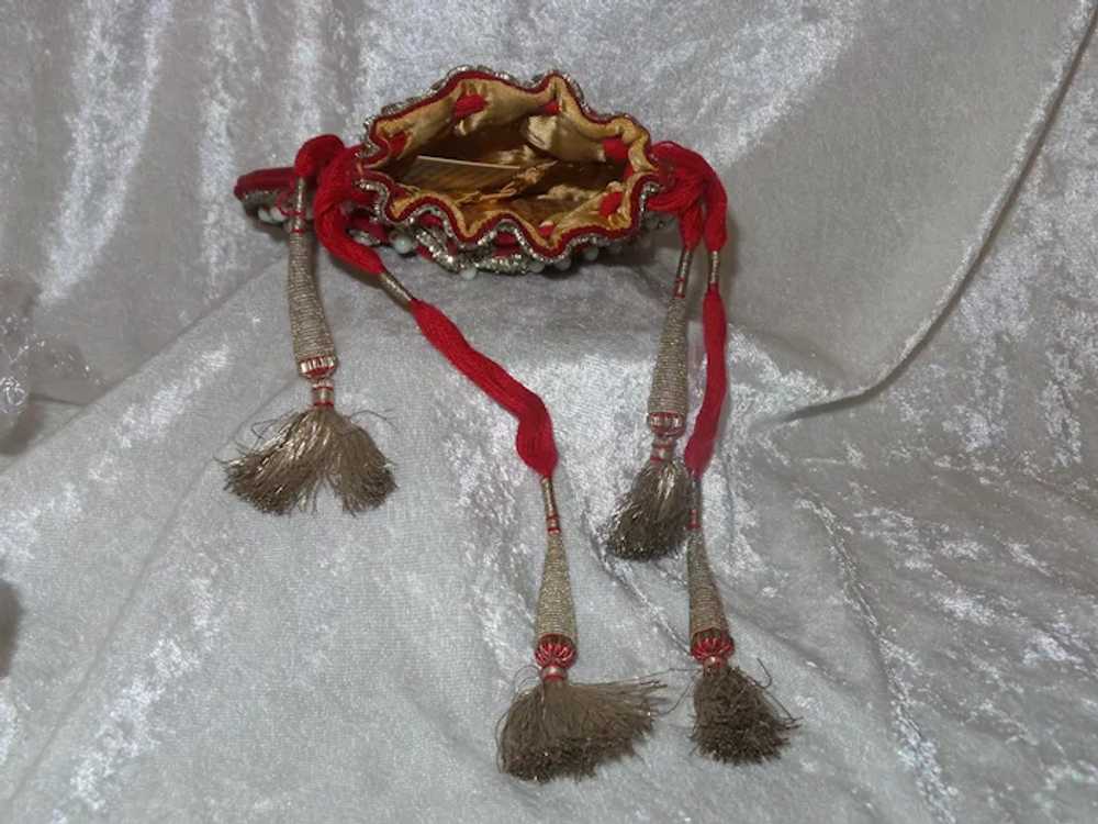 Antique Beaded Reticule - image 2