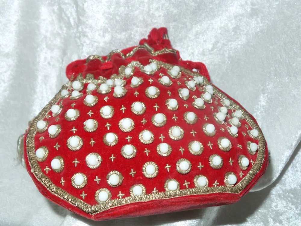 Antique Beaded Reticule - image 3